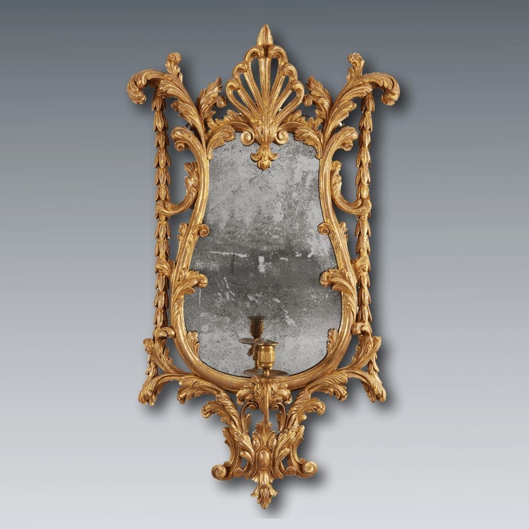 Georgian giltwood girandole Mirror 81 x 46 cm