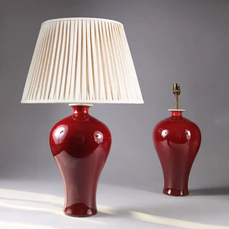 Ox Blood Chinese Vase Lamps