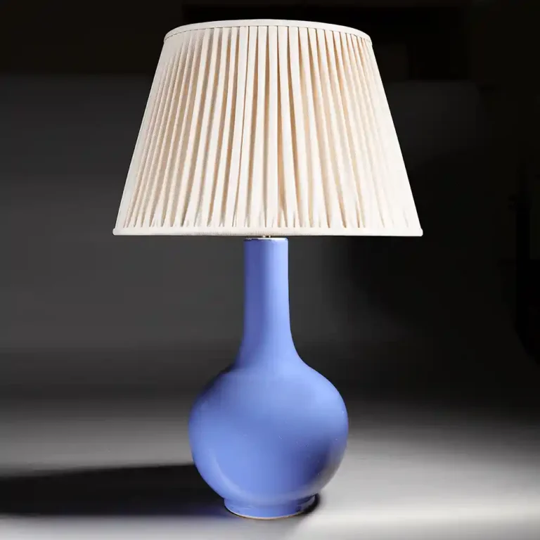 monochrome lilac Chinese Vase mounted as a table lamp